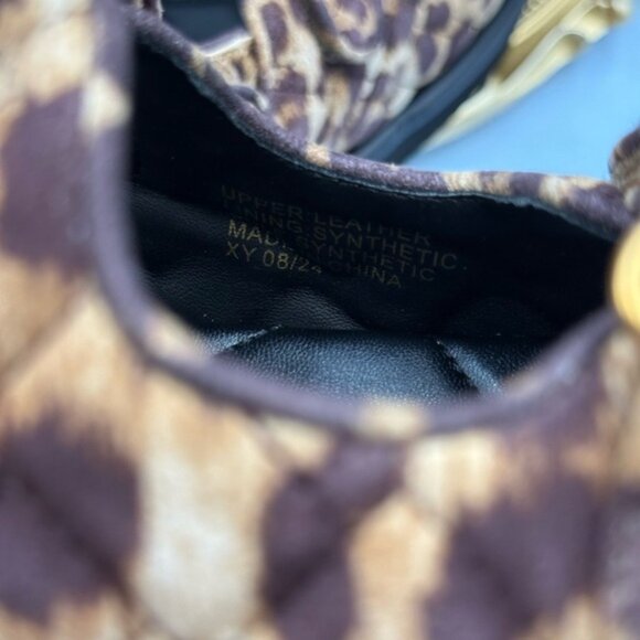 🆕 KURT GEIGER LONDON 🧿 NWOB Orson Leopard Suede EagleHead Dad Sandal Sz 8.5 - Picture 12 of 15